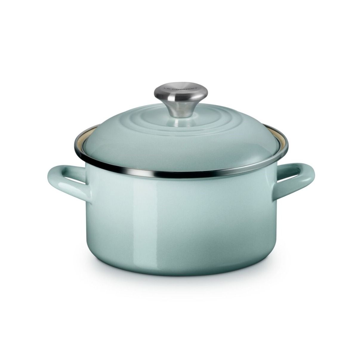  Le Creuset 3.8 Qt. Petite Enamel On Steel Stockpot | Sea Salt