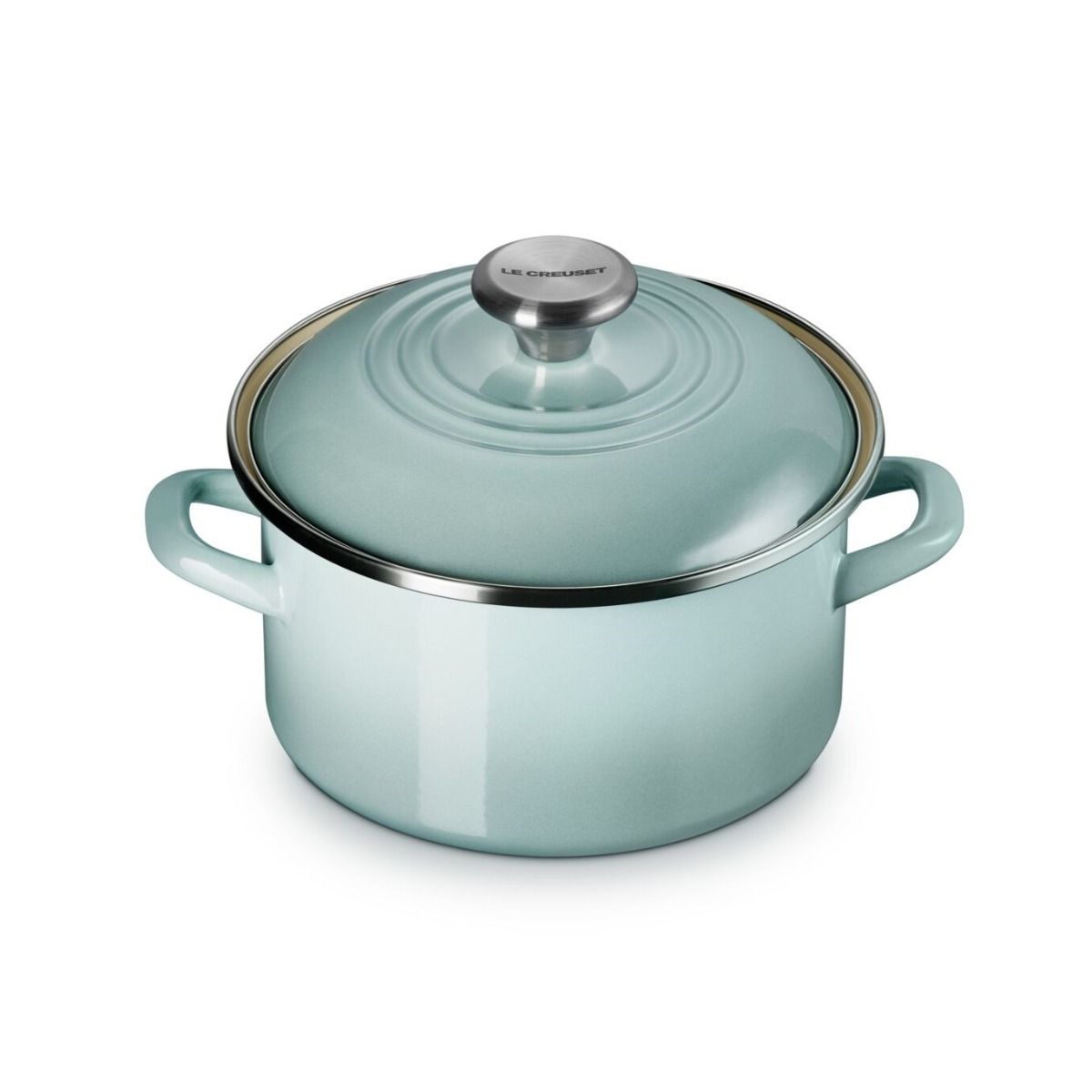  Le Creuset 3.8 Qt. Petite Enamel On Steel Stockpot | Sea Salt