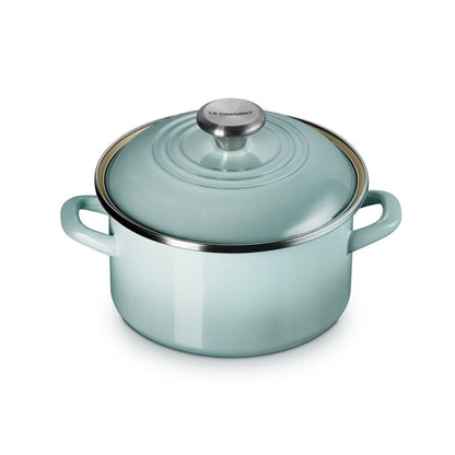  Le Creuset 3.8 Qt. Petite Enamel On Steel Stockpot | Sea Salt