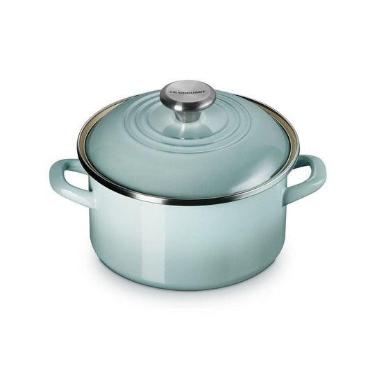  Le Creuset 3.8 Qt. Petite Enamel On Steel Stockpot | Sea Salt