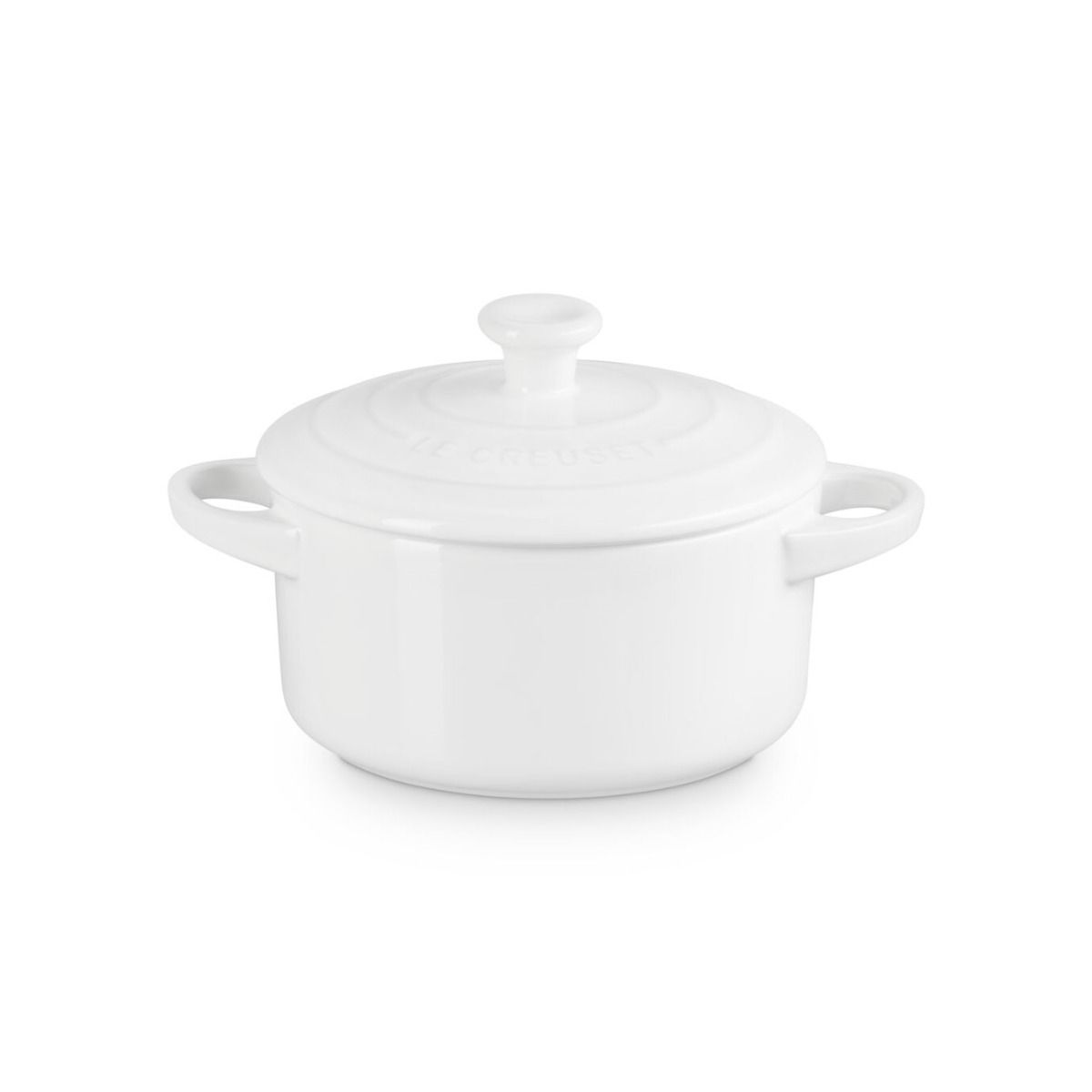  Le Creuset 24oz Round Mini Cocotte | White