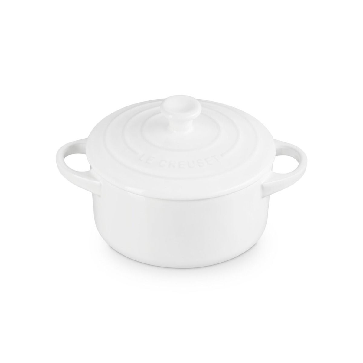  Le Creuset 24oz Round Mini Cocotte | White