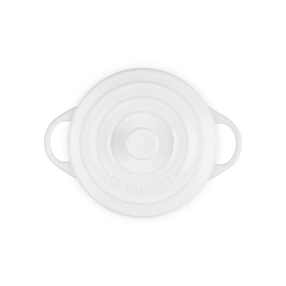  Le Creuset 24oz Round Mini Cocotte | White