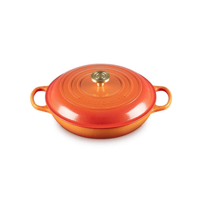  Le Creuset Signature 3.5 Qt. Round Braiser With Crucible Knob | Flamme Dorée