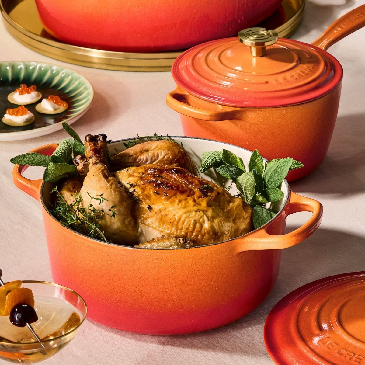  Le Creuset Signature 7.25 Qt. Round Dutch Oven With Crucible Knob | Flamme Dorée