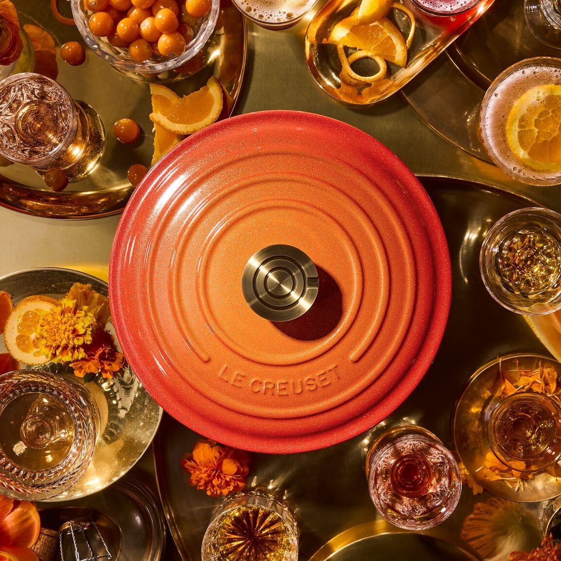  Le Creuset Signature 7.25 Qt. Round Dutch Oven With Crucible Knob | Flamme Dorée