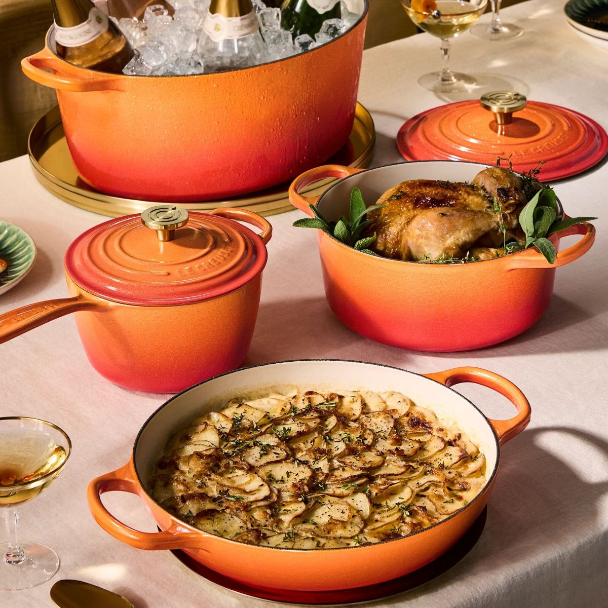  Le Creuset Signature 3.5 Qt. Round Braiser With Crucible Knob | Flamme Dorée