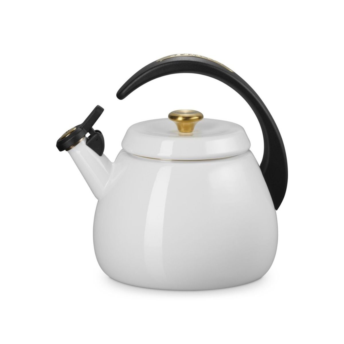  Le Creuset Signature 2.2 Qt. Cloche Kettle | White With Gold Knob