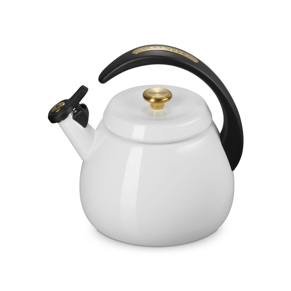  Le Creuset Signature 2.2 Qt. Cloche Kettle | White With Gold Knob