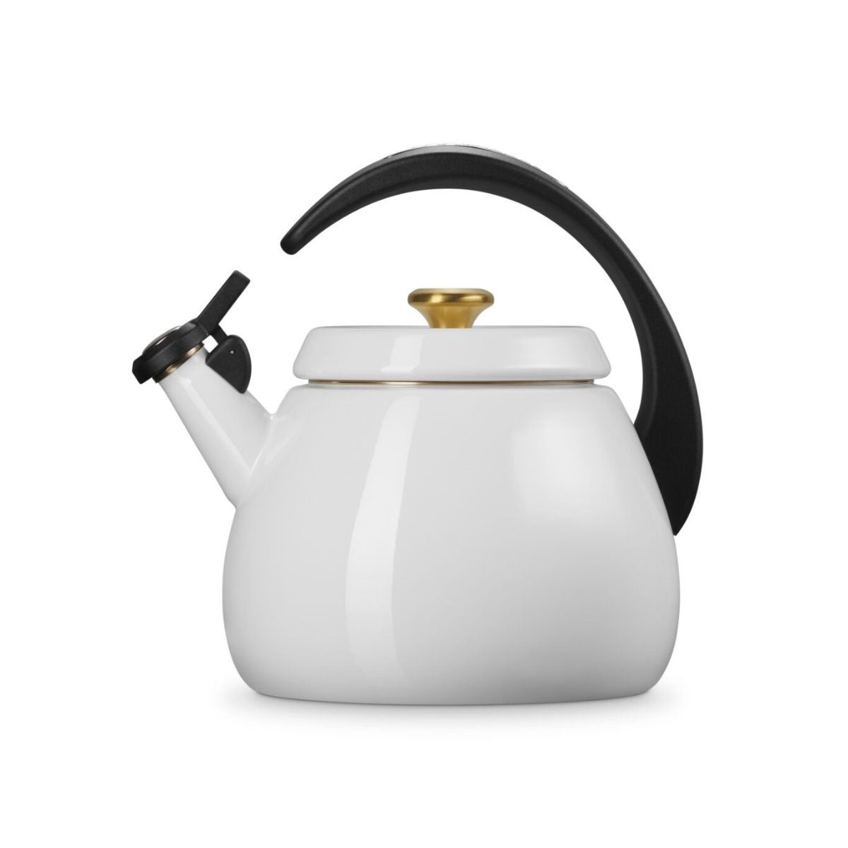  Le Creuset Signature 2.2 Qt. Cloche Kettle | White With Gold Knob