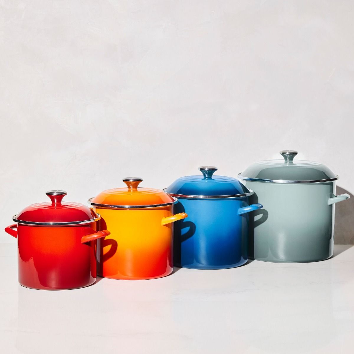  Le Creuset 16 Qt. Enamel On Steel Stockpot With Stainless Steel Knob | Sea Salt