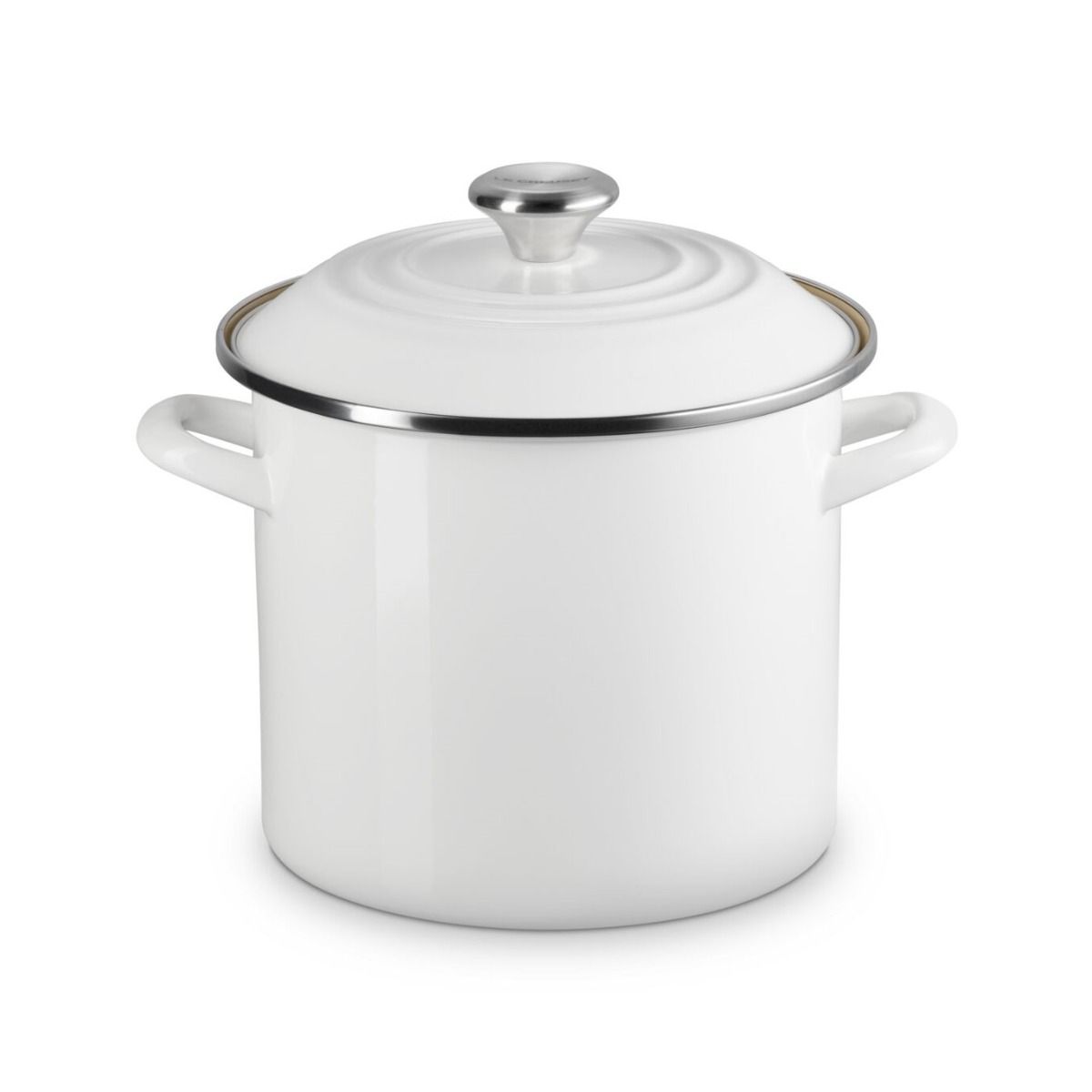  Le Creuset 8 Qt. Enamel On Steel Stockpot With Stainless Steel Knob | White
