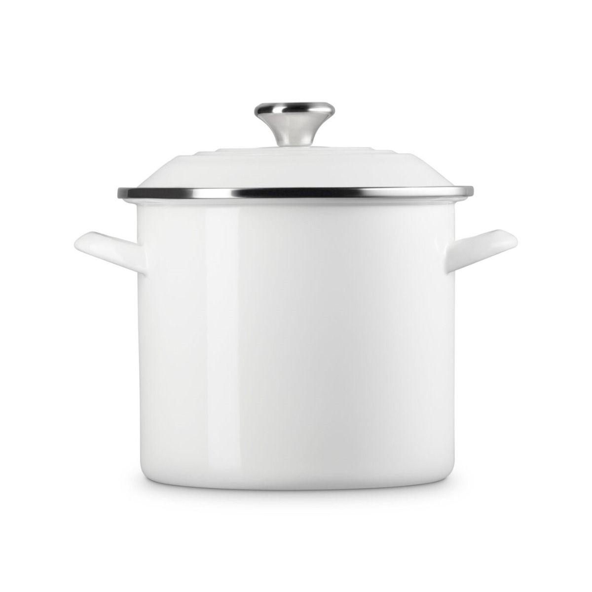  Le Creuset 8 Qt. Enamel On Steel Stockpot With Stainless Steel Knob | White
