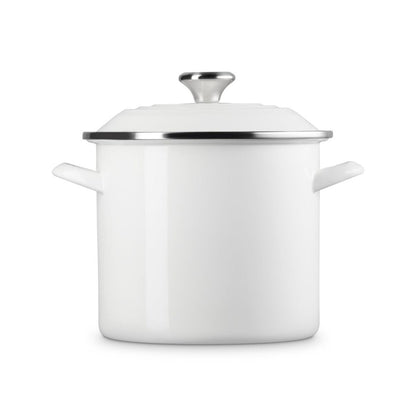  Le Creuset 8 Qt. Enamel On Steel Stockpot With Stainless Steel Knob | White