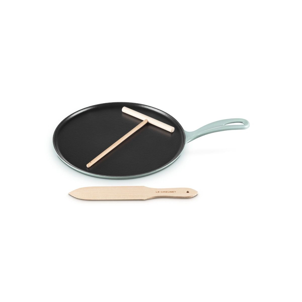  Le Creuset 10.25" Traditional Round Crepe Pan | Sea Salt