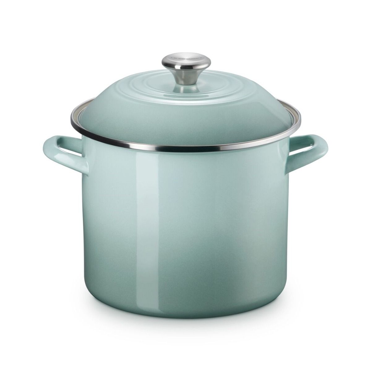  Le Creuset 10 Qt. Enamel On Steel Stockpot With Stainless Steel Knob | Sea Salt