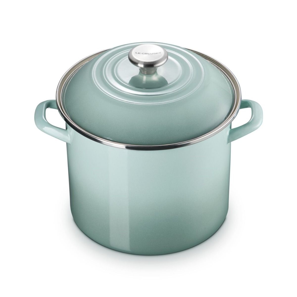  Le Creuset 10 Qt. Enamel On Steel Stockpot With Stainless Steel Knob | Sea Salt
