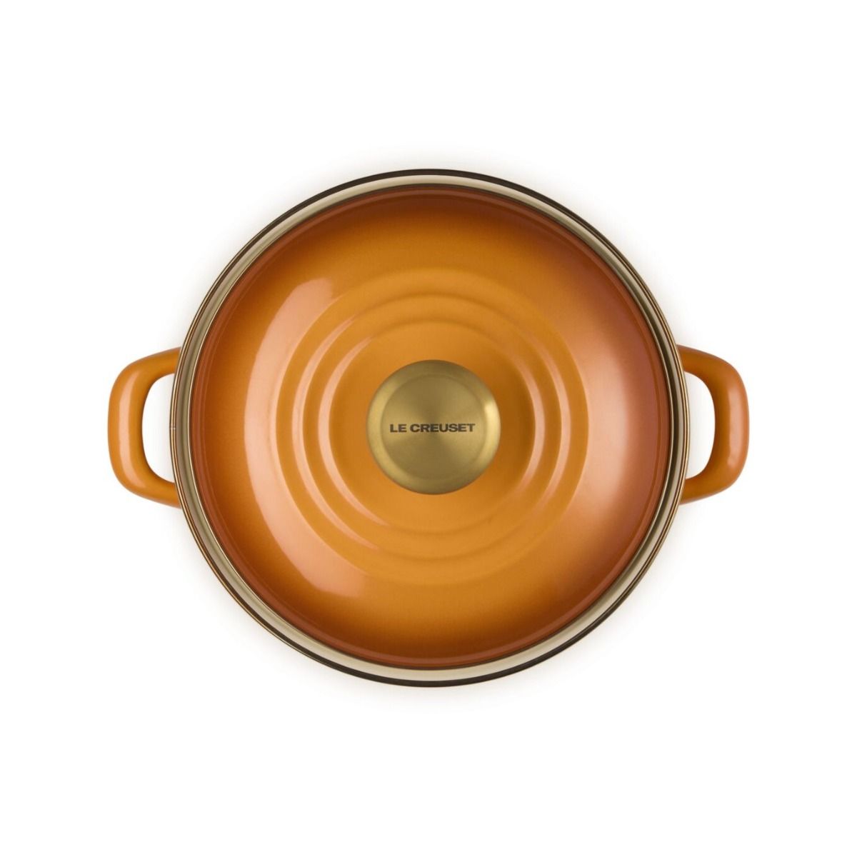  Le Creuset 3.8 Qt. Petite Enamel On Steel Stockpot | Persimmon With Gold Knob