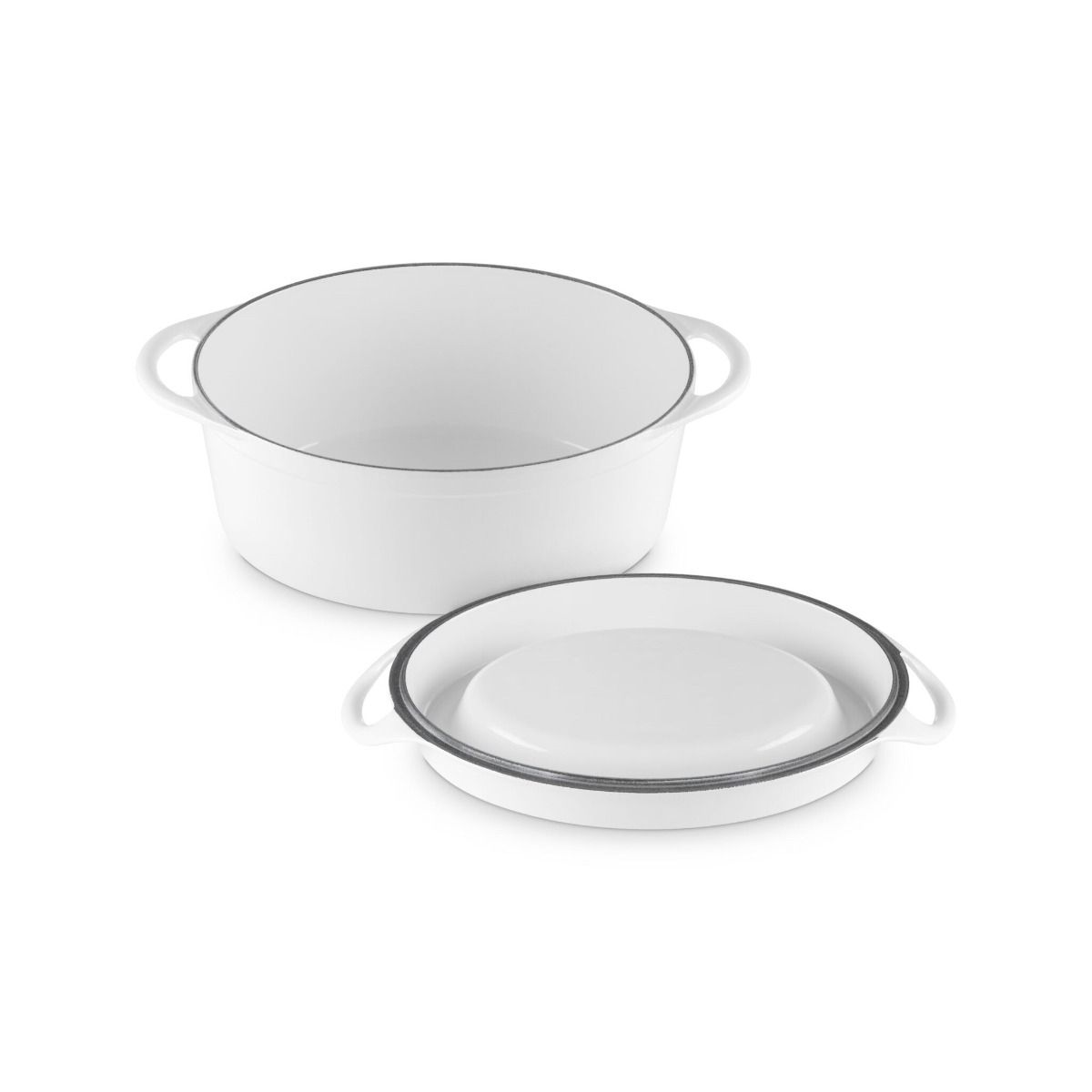  Le Creuset 7.25 Qt. Traditional Oval Doufeu | White