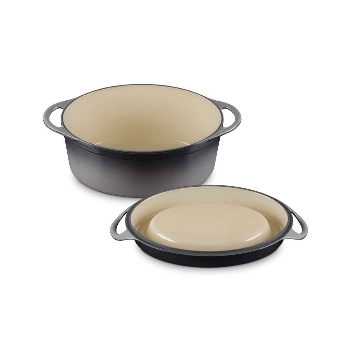  Le Creuset 7.25 Qt. Traditional Oval Doufeu | Oyster
