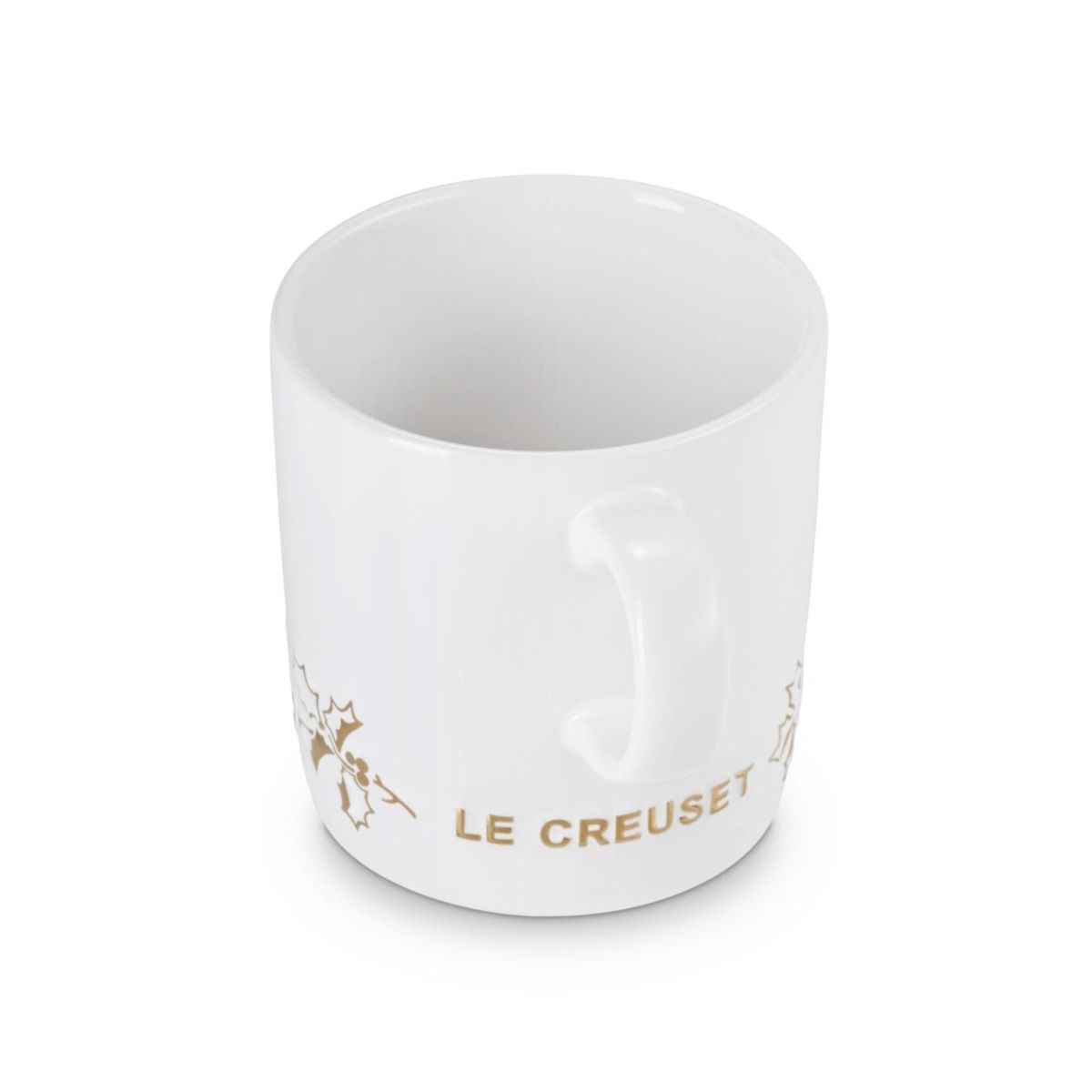  Le Creuset Holly Collection 12oz London Mug With Gold Detail |White