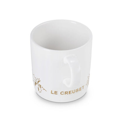  Le Creuset Holly Collection 12oz London Mug With Gold Detail |White