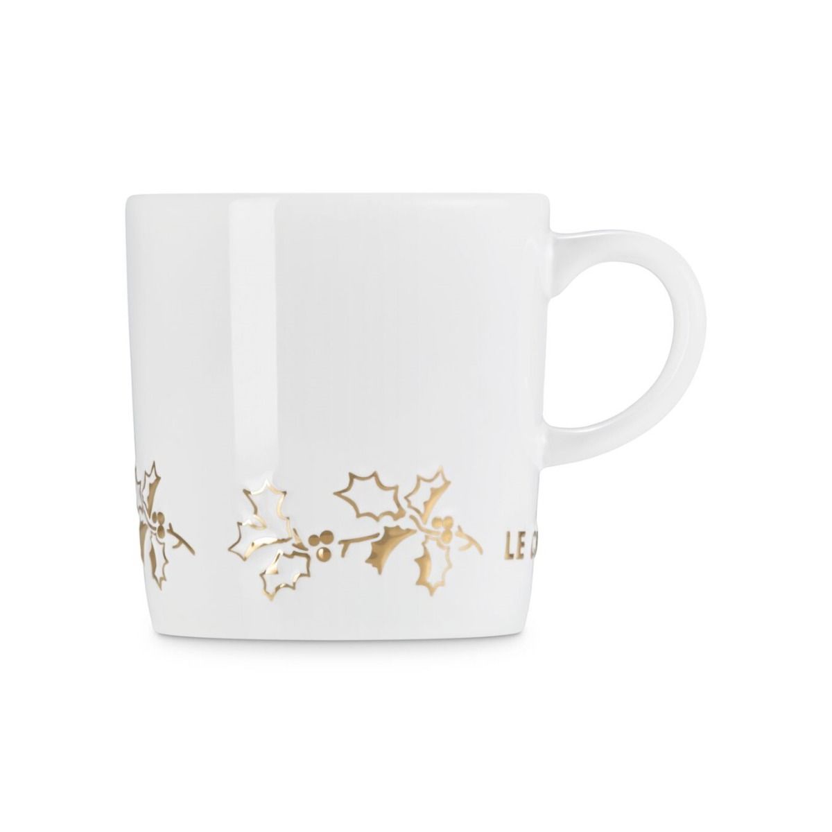  Le Creuset Holly Collection 12oz London Mug With Gold Detail |White