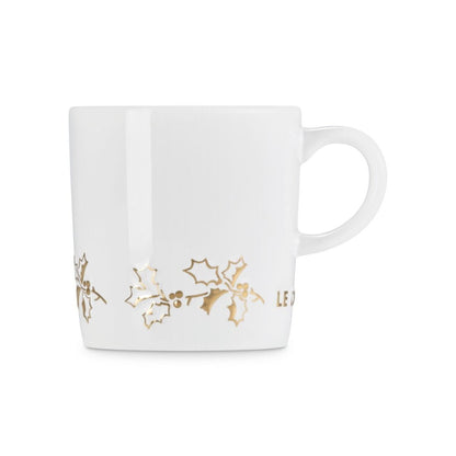  Le Creuset Holly Collection 12oz London Mug With Gold Detail |White
