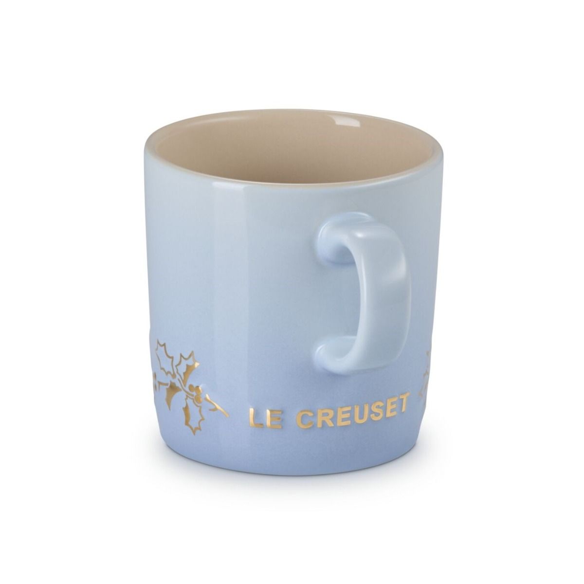  Le Creuset Holly Collection 12oz London Mug With Gold Detail | Coastal Blue
