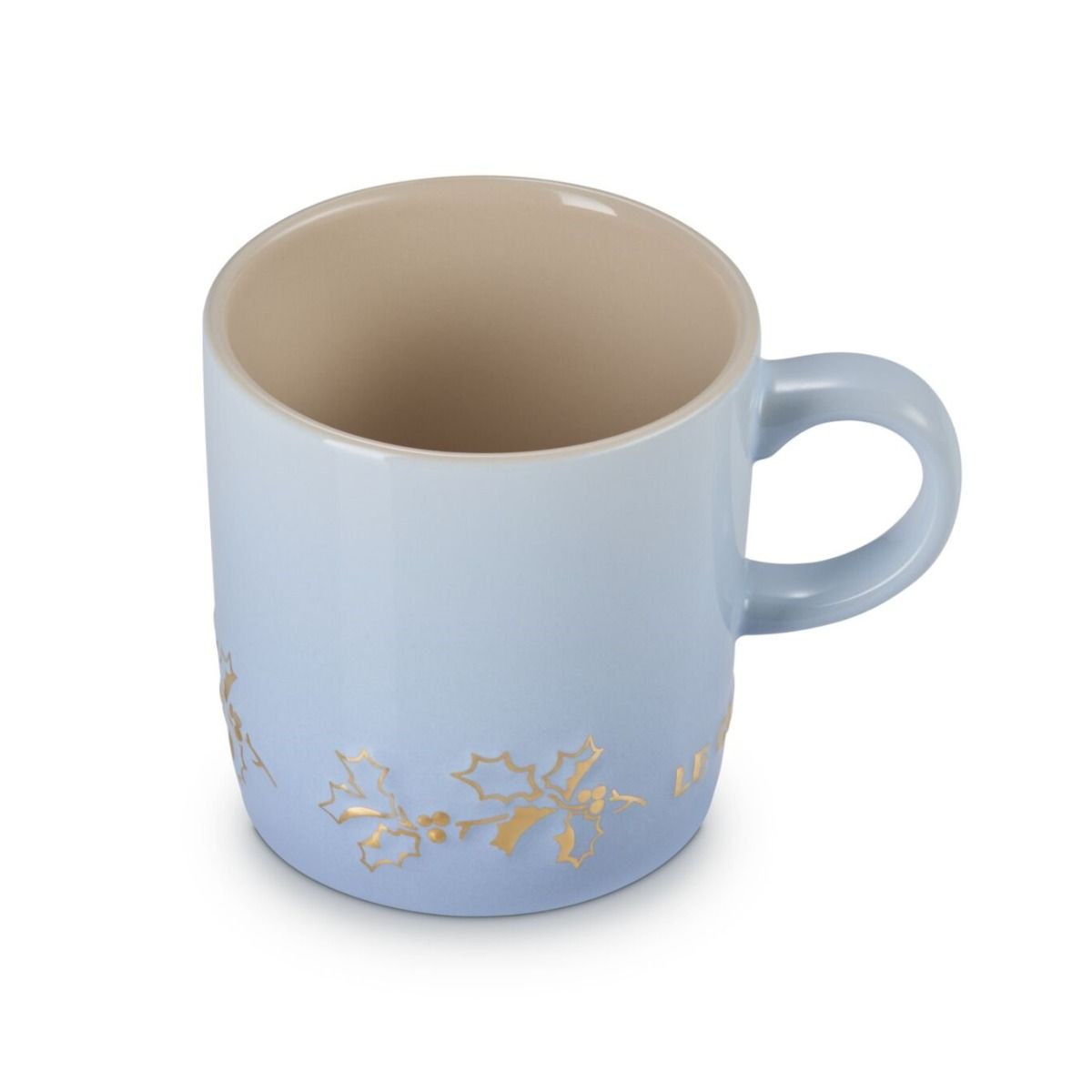  Le Creuset Holly Collection 12oz London Mug With Gold Detail | Coastal Blue