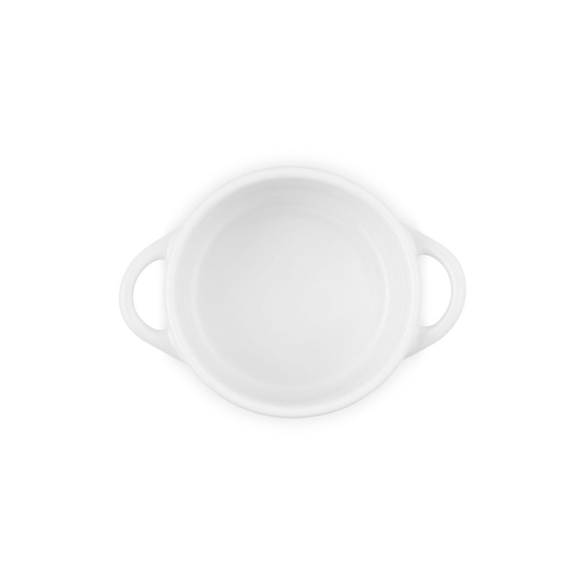  Le Creuset Holly Collection 8oz Mini Cocotte With Gold Detail | White