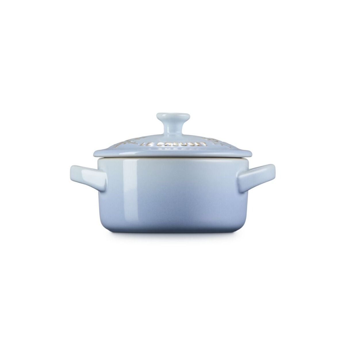  Le Creuset Holly Collection 8oz Mini Cocotte With Gold Detail | Coastal Blue