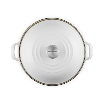  Le Creuset 12 Qt. Enamel On Steel Stockpot With Stainless Steel Knob | White