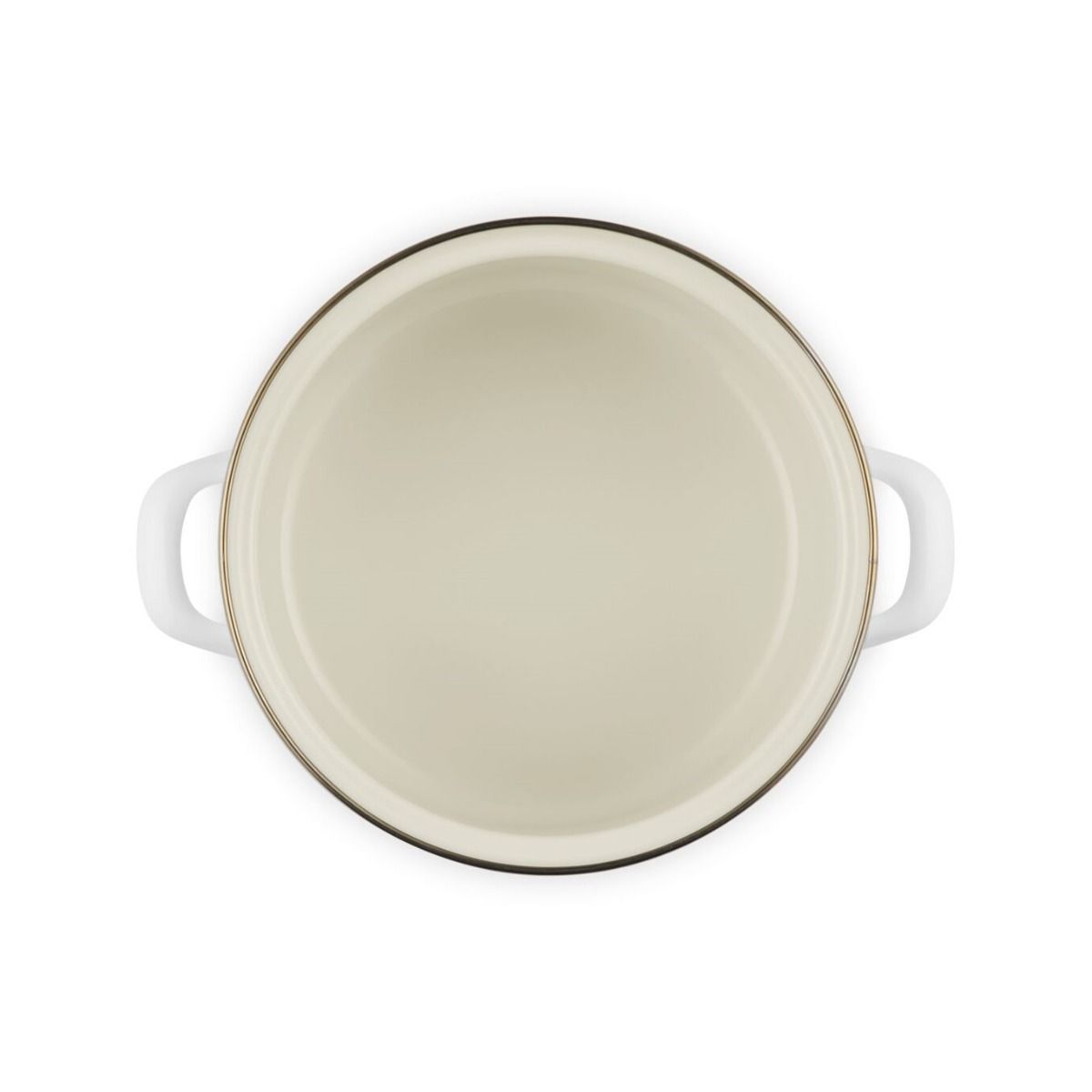  Le Creuset 3.8 Qt. Petite Enamel On Steel Stockpot | White With Gold Knob