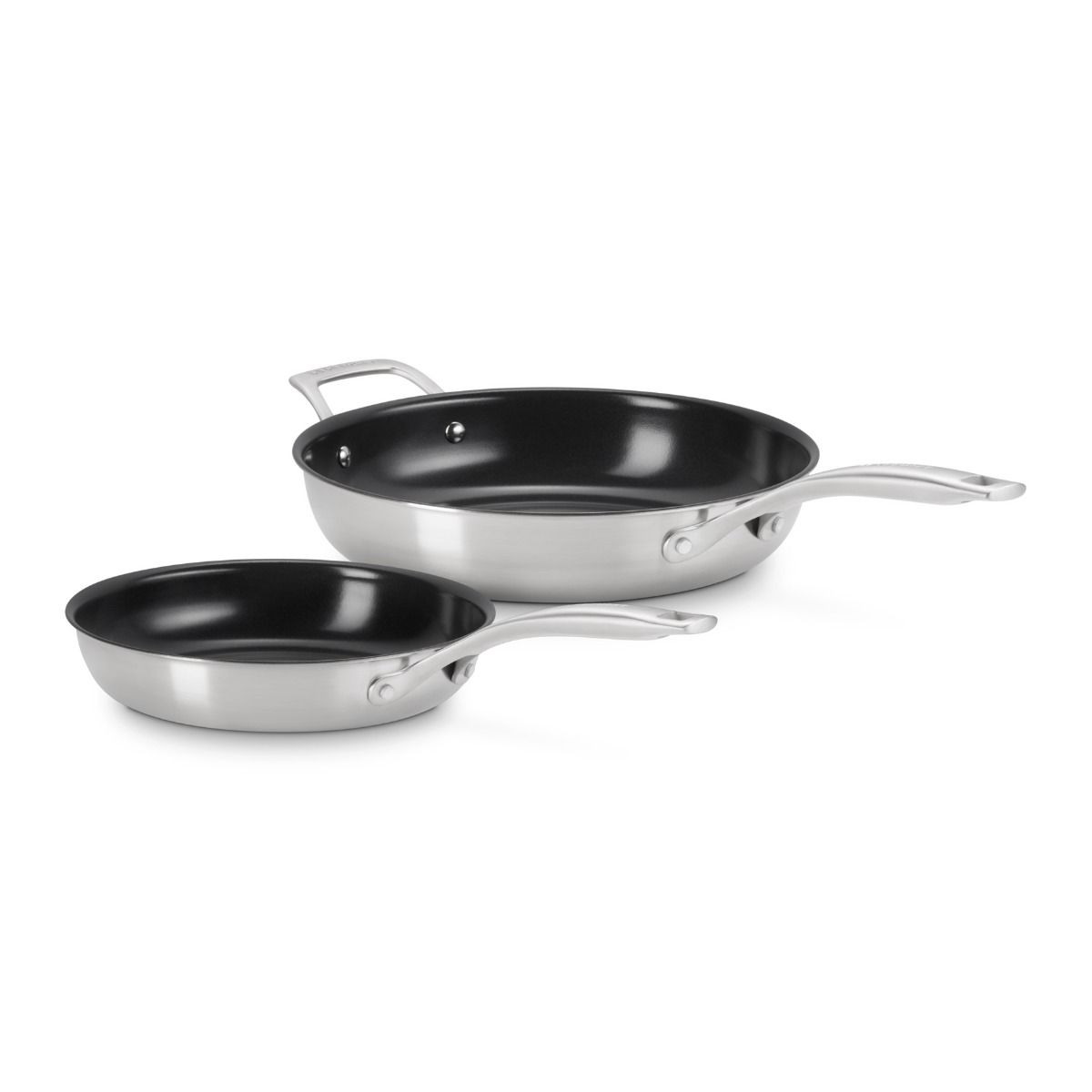  Le Creuset Essential Stainless Steel Nonstick 2-Piece Fry Pan Set | 9.5" & 11"