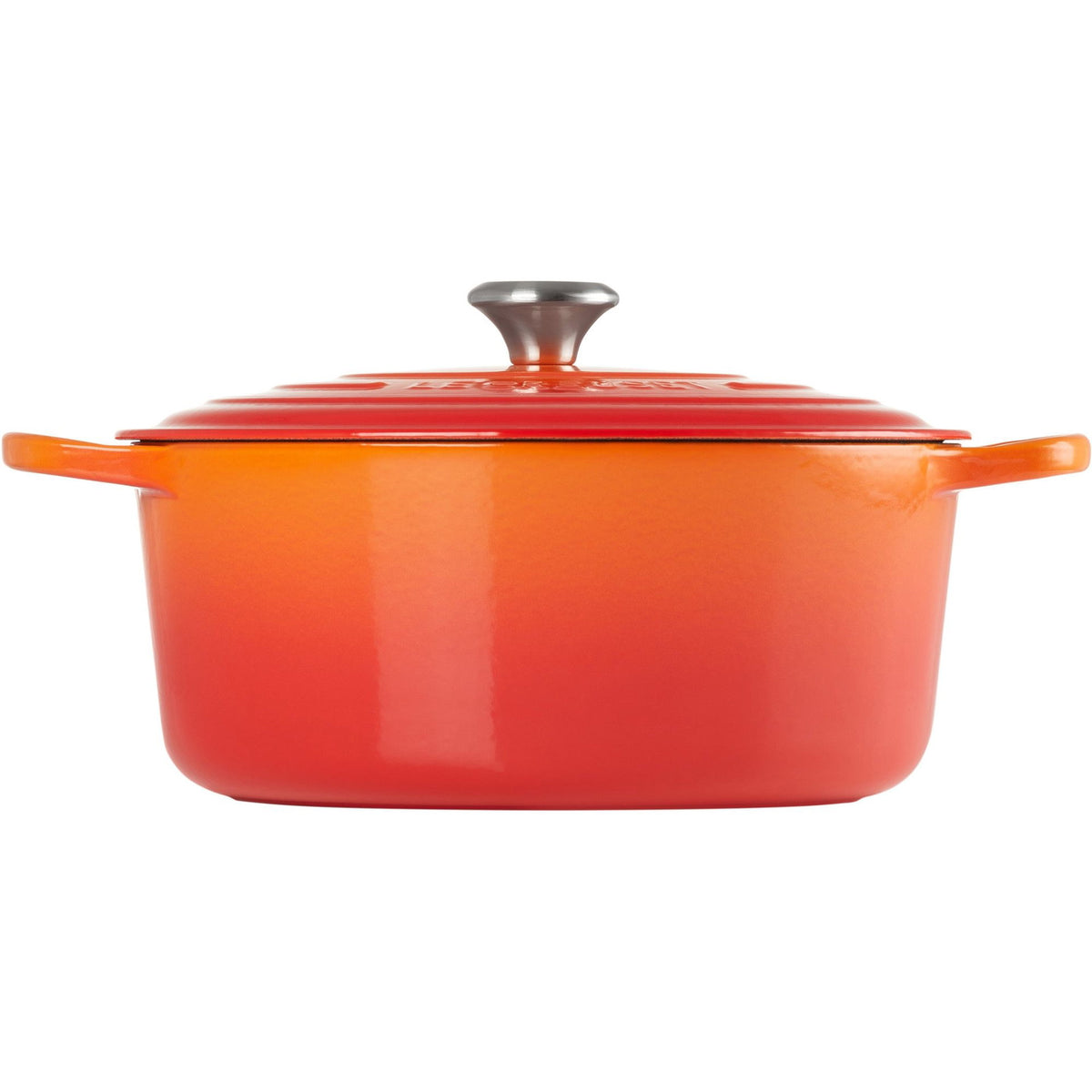  Le Creuset 9 Qt. Round Signature Dutch Oven With Stainless Steel Knob | Flame Orange