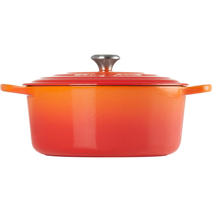  Le Creuset 9 Qt. Round Signature Dutch Oven With Stainless Steel Knob | Flame Orange