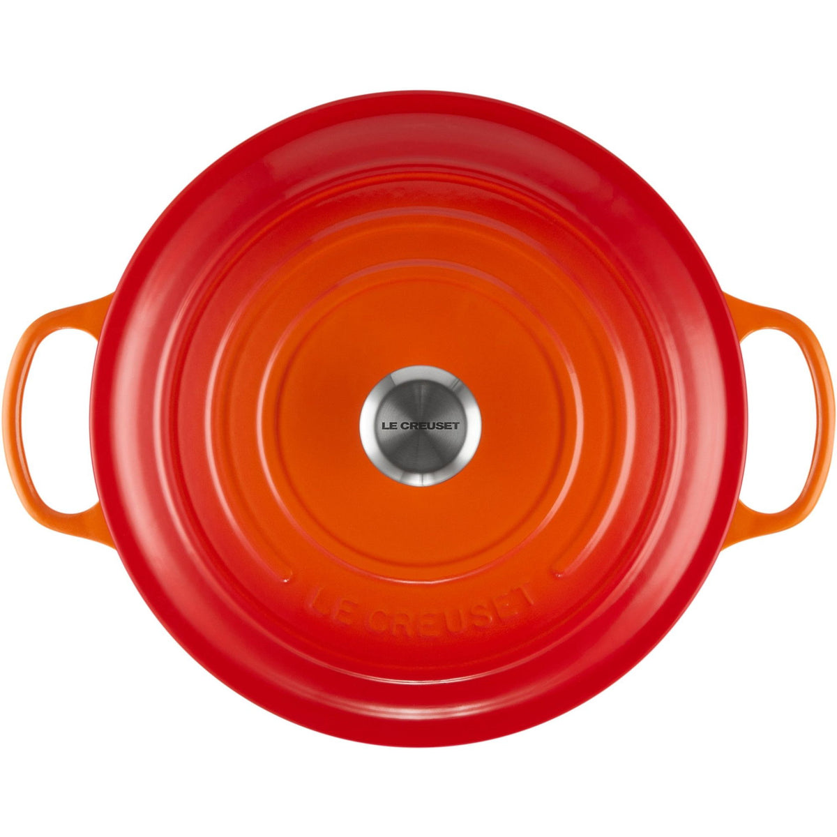  Le Creuset 9 Qt. Round Signature Dutch Oven With Stainless Steel Knob | Flame Orange