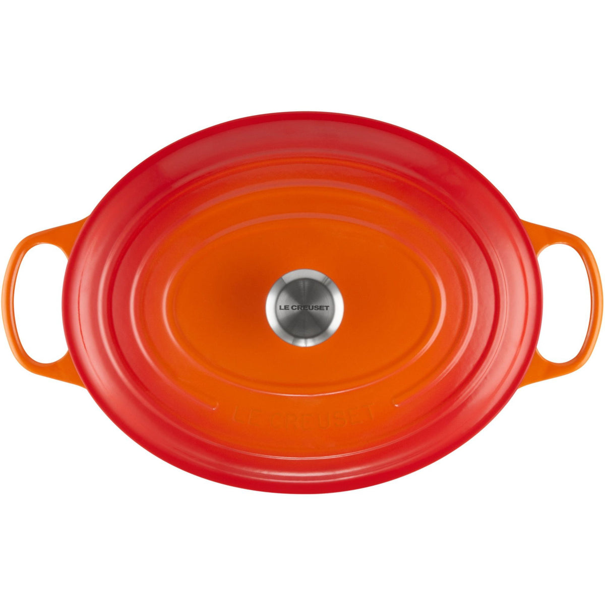  Le Creuset 9.5 Qt. Oval Signature Dutch Oven With Stainless Steel Knob | Flame Orange