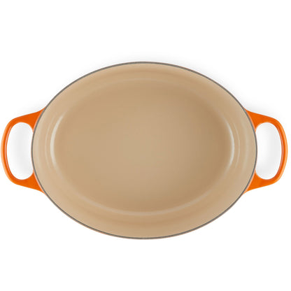  Le Creuset 9.5 Qt. Oval Signature Dutch Oven With Stainless Steel Knob | Flame Orange