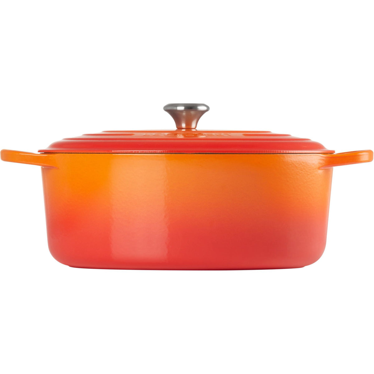  Le Creuset 9.5 Qt. Oval Signature Dutch Oven With Stainless Steel Knob | Flame Orange