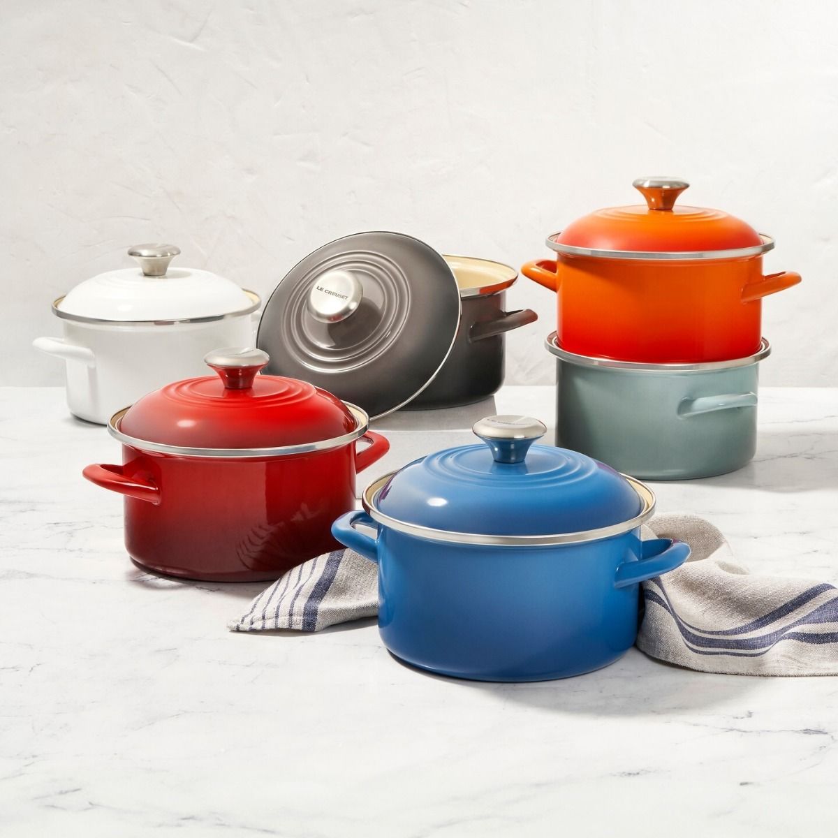  Le Creuset 3.8 Qt. Petite Enamel On Steel Stockpot | Cerise