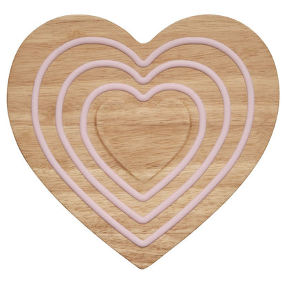  Le Creuset Heart-Shaped Magnetic Wooden Trivet