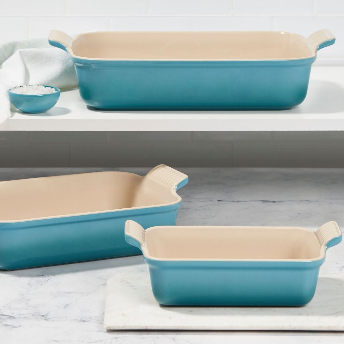  Le Creuset 1.8 Qt. Rectangular Heritage Baking Dish | Caribbean Blue