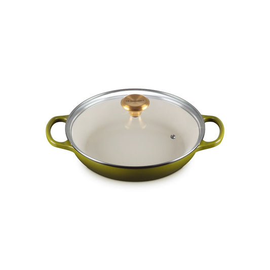  Le Creuset Signature 2.25 Qt. Round Braiser With Glass Lid | Olive