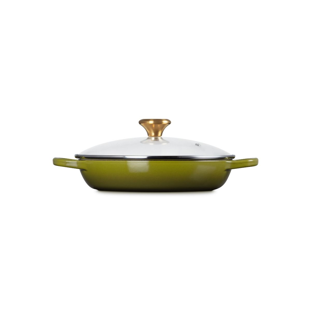  Le Creuset Signature 2.25 Qt. Round Braiser With Glass Lid | Olive