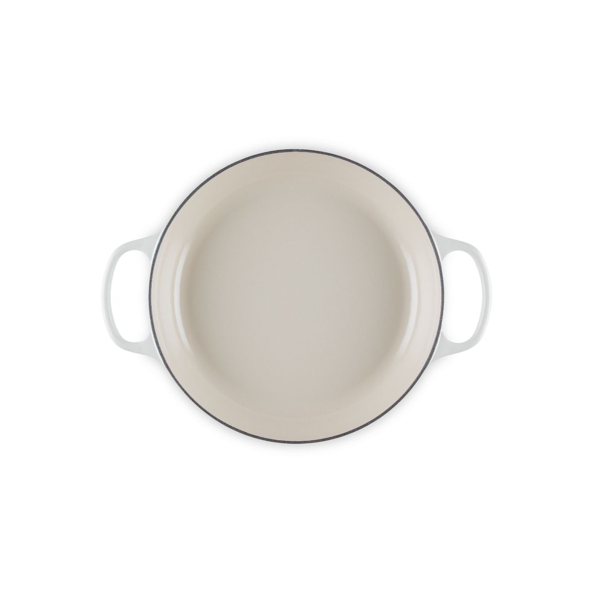  Le Creuset Signature 2.25 Qt. Round Braiser With Glass Lid | White