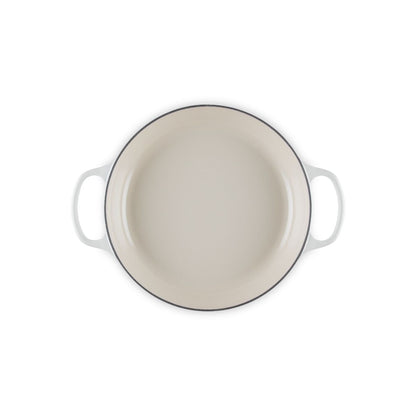  Le Creuset Signature 2.25 Qt. Round Braiser With Glass Lid | White