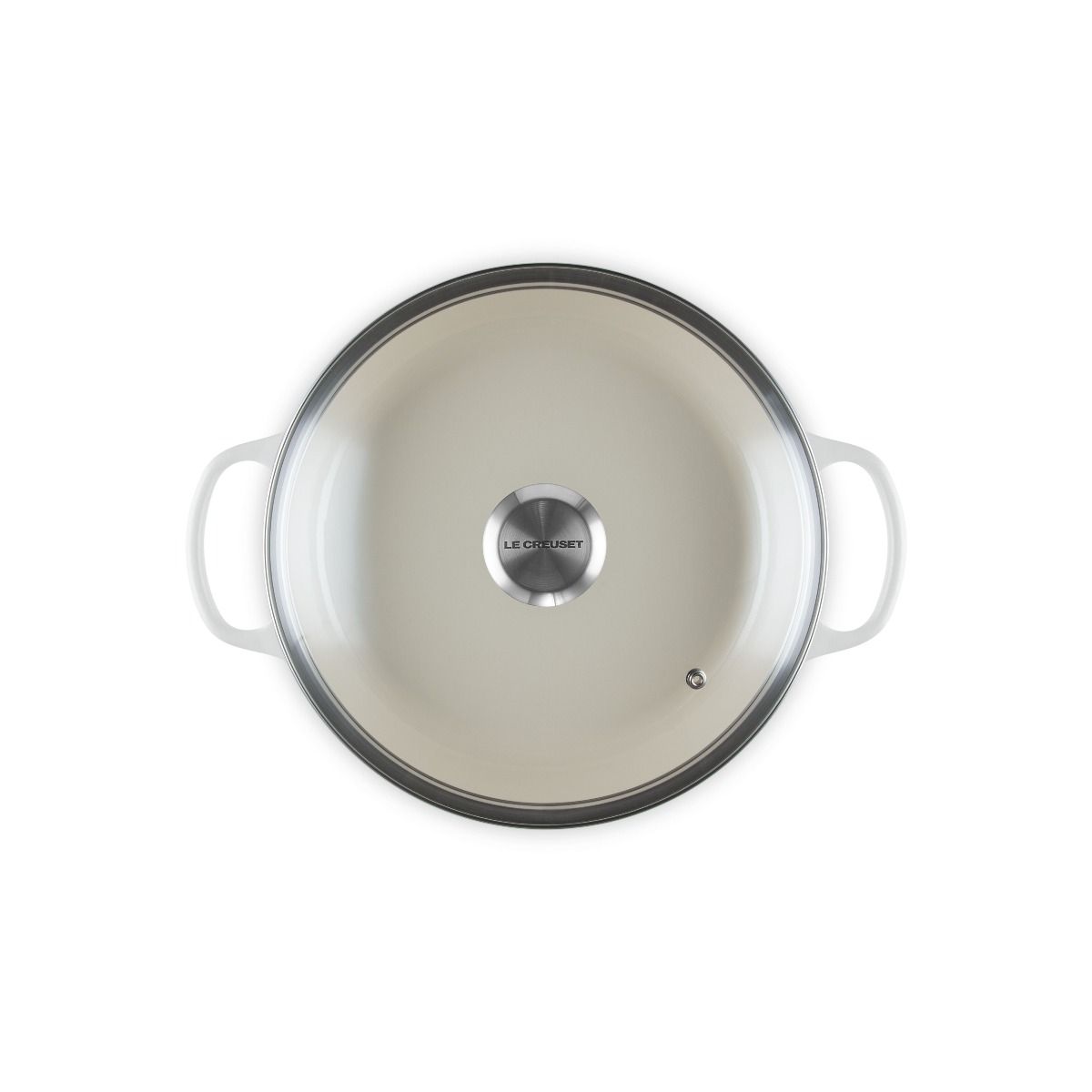  Le Creuset Signature 2.25 Qt. Round Braiser With Glass Lid | White