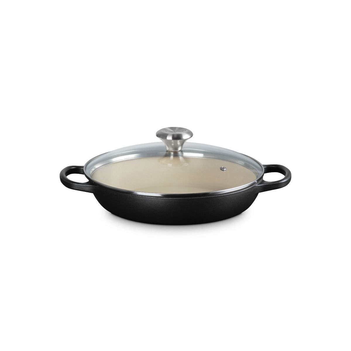  Le Creuset Signature 2.25 Qt. Round Braiser With Glass Lid | Licorice